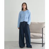 【WEB限定】ゴールド釦ショートニットカーディガン | earth music&ecology  | 詳細画像16 