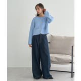 【WEB限定】ゴールド釦ショートニットカーディガン | earth music&ecology  | 詳細画像17 