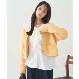 【WEB限定】ゴールド釦ショートニットカーディガン | earth music&ecology  | 詳細画像4 