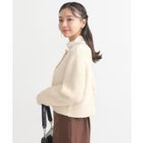 【WEB限定】ゴールド釦ショートニットカーディガン | earth music&ecology  | 詳細画像20 