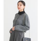 【WEB限定】ゴールド釦ショートニットカーディガン | earth music&ecology  | 詳細画像27 