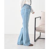 セルフカットストレッチフレアデニムパンツ | earth music&ecology | 詳細画像7