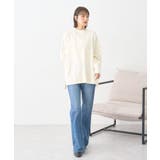 セルフカットストレッチフレアデニムパンツ | earth music&ecology | 詳細画像17