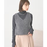 チャコールグレー | MIXカラーブークレニットビスチェ | earth music&ecology