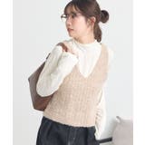 ベージュ | MIXカラーブークレニットビスチェ | earth music&ecology