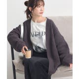 チャコールグレー | マットモールカーディガン | earth music&ecology 