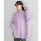 アンチピリングモックネックバックスリットニット | earth music&ecology | 詳細画像22