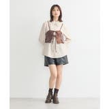 SET2点 ロングシャツ+リボンビスチェ | earth music&ecology  | 詳細画像11 