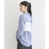 SET2点 ロングシャツ+リボンビスチェ | earth music&ecology  | 詳細画像4 