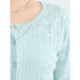 リボン柄透かし編みニットカーディガン | earth music&ecology  | 詳細画像18