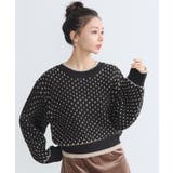 ブラック | ポコポコジャガードニットプルオーバー | earth music&ecology