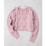 ピンク | SET2点刺繍ビスチェ+カーディガン | earth music&ecology