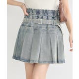 デニムプリーツスカパン | earth music&ecology  | 詳細画像1 