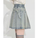 デニムプリーツスカパン | earth music&ecology  | 詳細画像10 