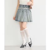 デニムプリーツスカパン | earth music&ecology  | 詳細画像3 