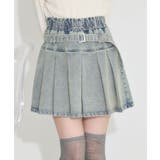 デニムプリーツスカパン | earth music&ecology  | 詳細画像8 