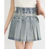 インディゴ | デニムプリーツスカパン | earth music&ecology 