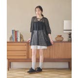パフスリーブ楊柳刺繍チュニック | earth music&ecology  | 詳細画像20 