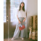 パフスリーブコットンフリルブラウス | earth music&ecology | 詳細画像4