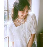 パフスリーブコットンフリルブラウス | earth music&ecology | 詳細画像6