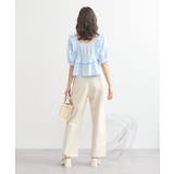 パフスリーブコットンフリルブラウス | earth music&ecology | 詳細画像31