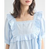 パフスリーブコットンフリルブラウス | earth music&ecology | 詳細画像33