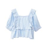 パフスリーブコットンフリルブラウス | earth music&ecology | 詳細画像35