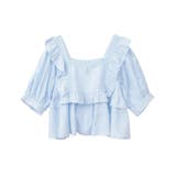 パフスリーブコットンフリルブラウス | earth music&ecology | 詳細画像43