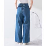 フロントZIPバックレースアップデニム | earth music&ecology  | 詳細画像1 