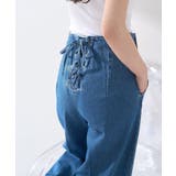 フロントZIPバックレースアップデニム | earth music&ecology  | 詳細画像16 