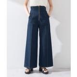 フロントZIPバックレースアップデニム | earth music&ecology  | 詳細画像3 