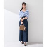 フロントZIPバックレースアップデニム | earth music&ecology  | 詳細画像6 