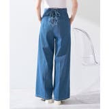 ミディアムインディゴ | フロントZIPバックレースアップデニム | earth music&ecology 