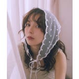 アイボリー | ドットレースバブーシュカ | earth music&ecology
