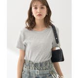 グレー | ドットプリントTシャツ | earth music&ecology