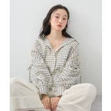 2wayショルダードロストリボンチェックシャツ | earth music&ecology | 詳細画像1