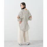 2wayショルダードロストリボンチェックシャツ | earth music&ecology | 詳細画像13