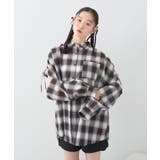 2wayショルダードロストリボンチェックシャツ | earth music&ecology | 詳細画像21