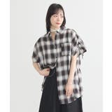 2wayショルダードロストリボンチェックシャツ | earth music&ecology | 詳細画像31