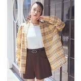 イエロー | 2wayショルダードロストリボンチェックシャツ | earth music&ecology
