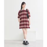 レトロボーダーラガーミニワンピース | earth music&ecology | 詳細画像12