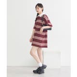 レトロボーダーラガーミニワンピース | earth music&ecology | 詳細画像13