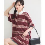 レトロボーダーラガーミニワンピース | earth music&ecology | 詳細画像16