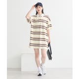 レトロボーダーラガーミニワンピース | earth music&ecology | 詳細画像5