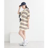 レトロボーダーラガーミニワンピース | earth music&ecology | 詳細画像7