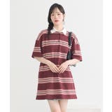 レトロボーダーラガーミニワンピース | earth music&ecology | 詳細画像9