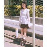 チェックパターンバルーンキャミビスチェ | earth music&ecology  | 詳細画像3 