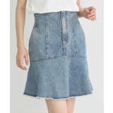 ハイウエストフレアデニムスカート | earth music&ecology  | 詳細画像1 