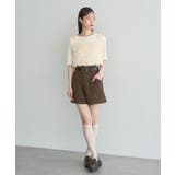 【WEB限定】ベロアリボンフェザービスチェ | earth music&ecology  | 詳細画像25 