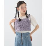 【WEB限定】ベロアリボンフェザービスチェ | earth music&ecology  | 詳細画像4 